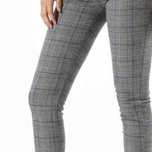 American Eagle Plaid Hi-Rise Stretch Jeans